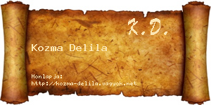 Kozma Delila névjegykártya